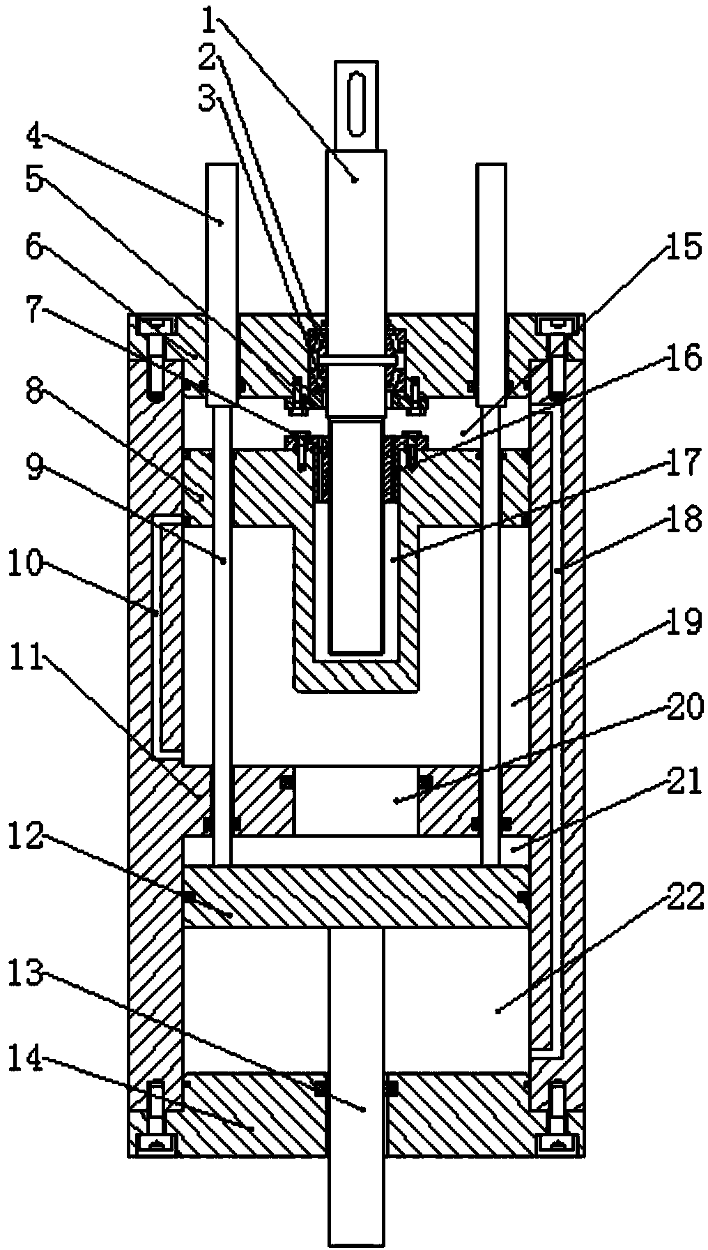 Electric boosting hydraulic cylinder and boosting method thereof