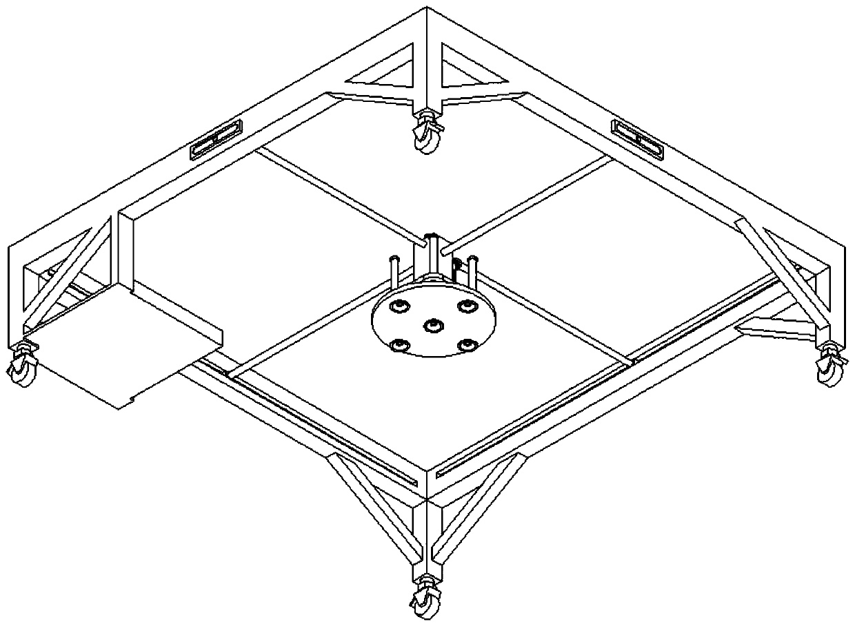 Heating ceramic tile mounting supporting device