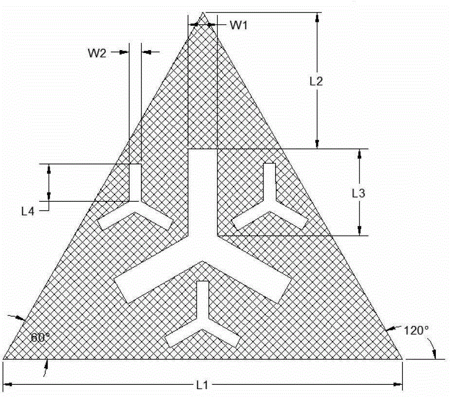 Double-frequency-band submillimeter wave FSS (frequency selective surface) with loading fractal structure