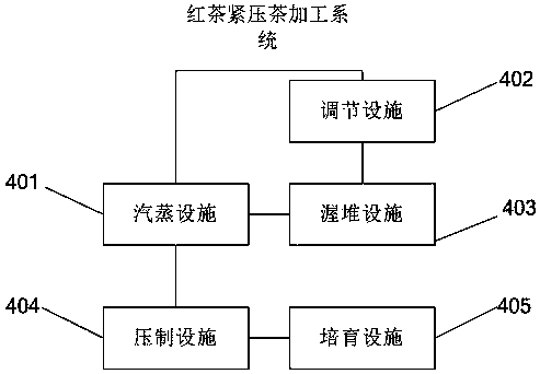 Compressed black tea processing method and system