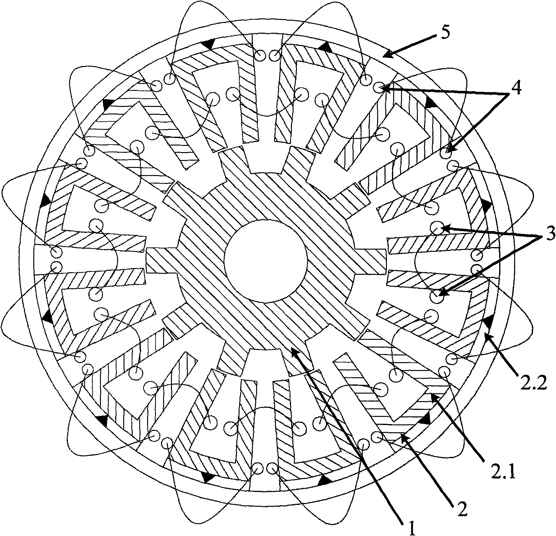 A mixed excitation biconvex pole motor T