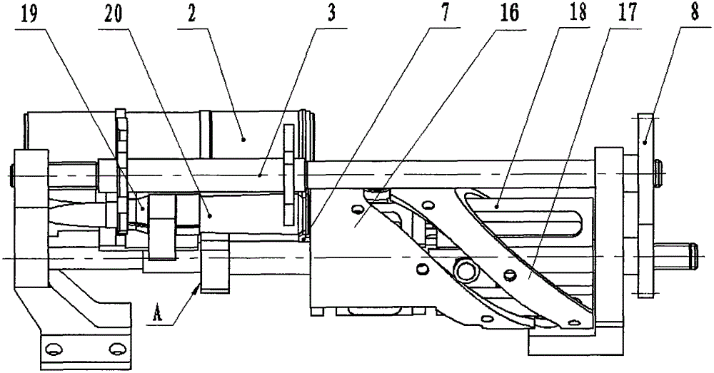 A high-frequency closed-type ammunition chain off-chain ammunition feeding mechanism