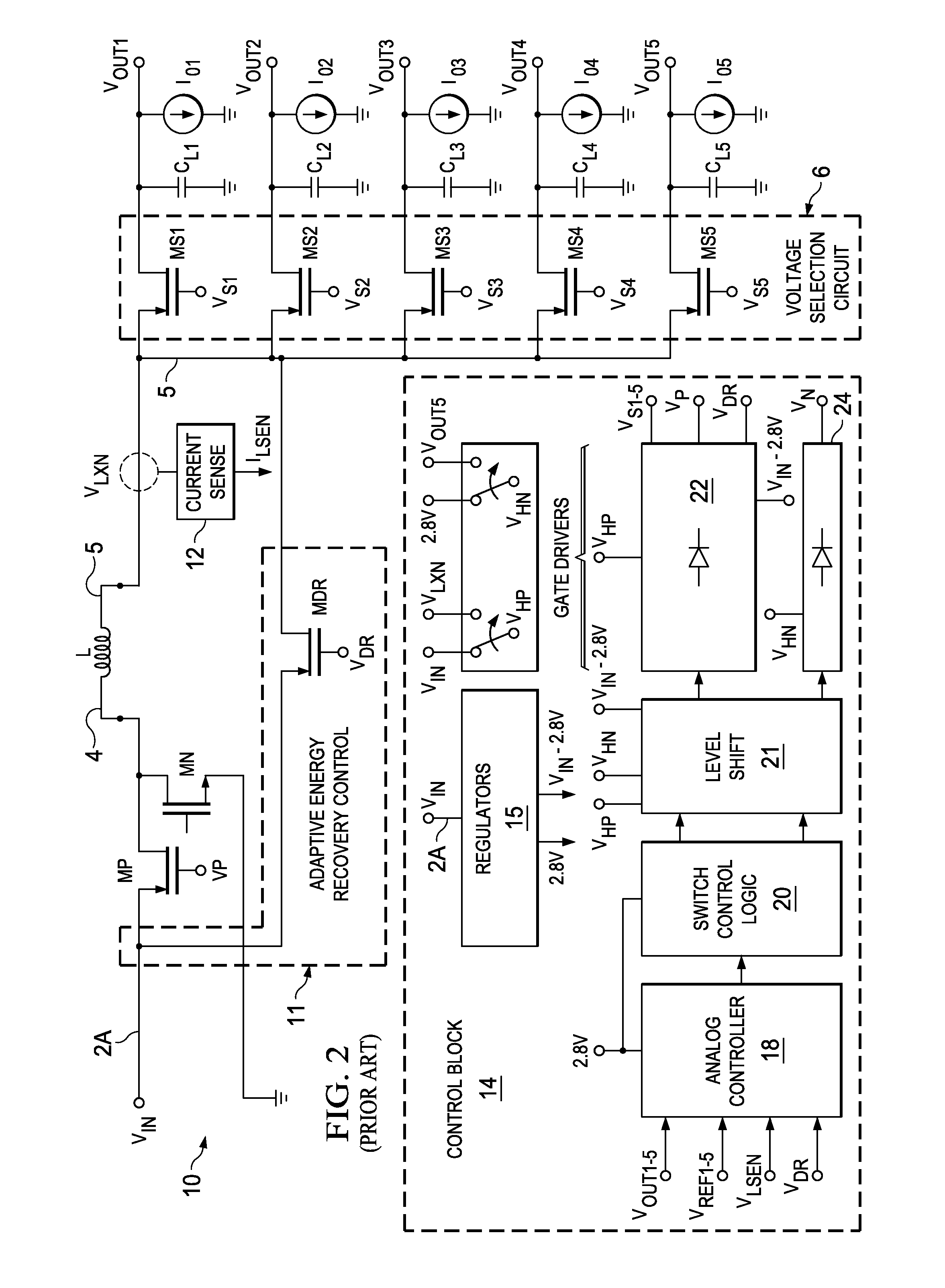 Resonance-based single inductor output-driven dc-dc converter and method