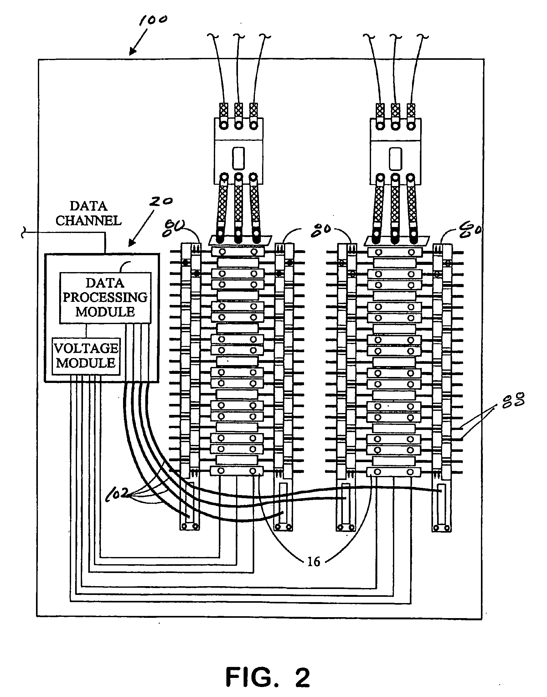 Branch current monitor with an alarm