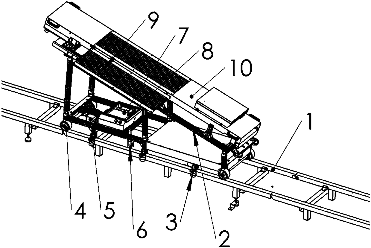 Photovoltaic array operation cleaning robot automatic transport vehicle