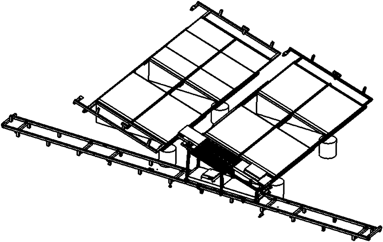 Photovoltaic array operation cleaning robot automatic transport vehicle