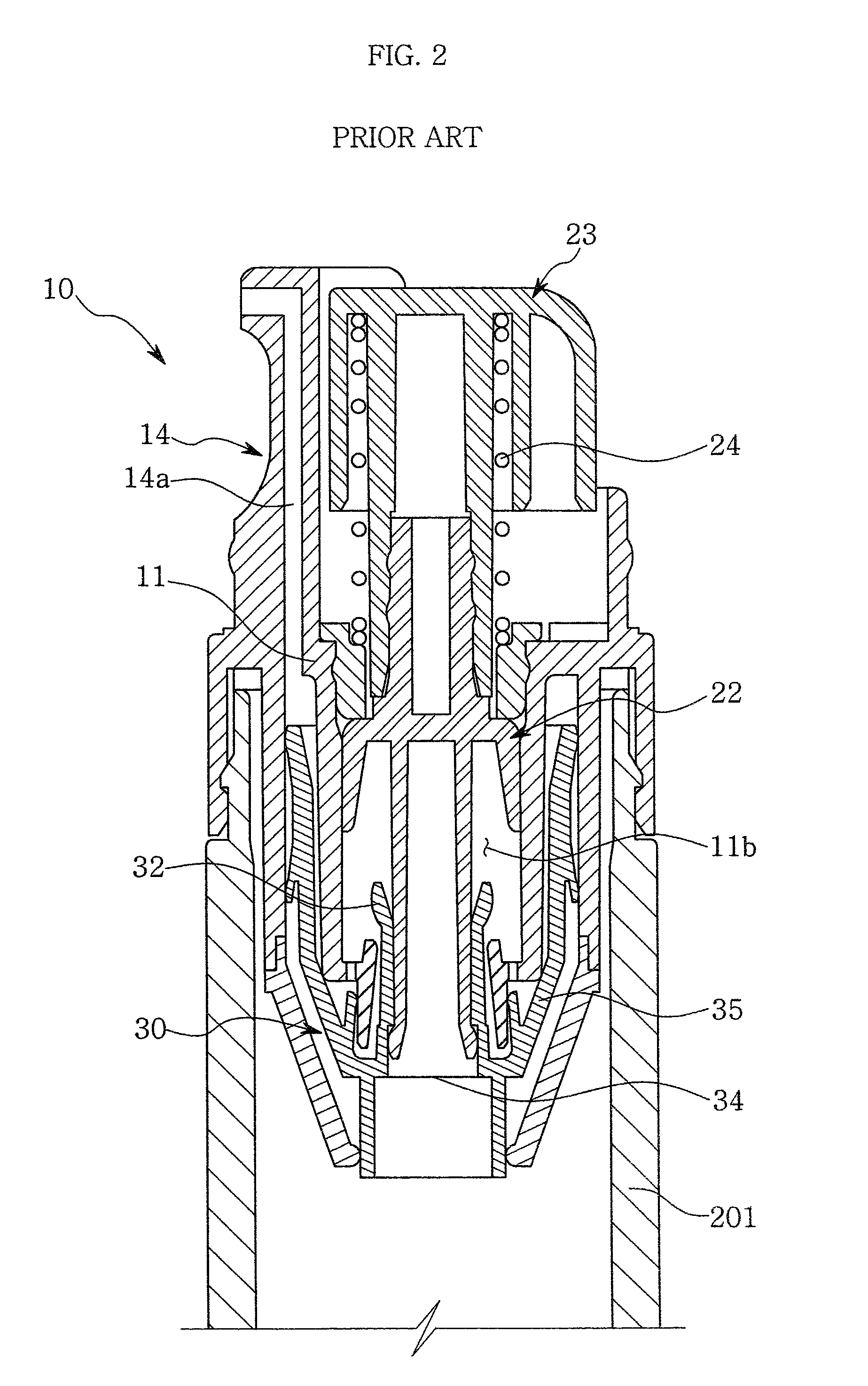 Airless type cosmetics vessel