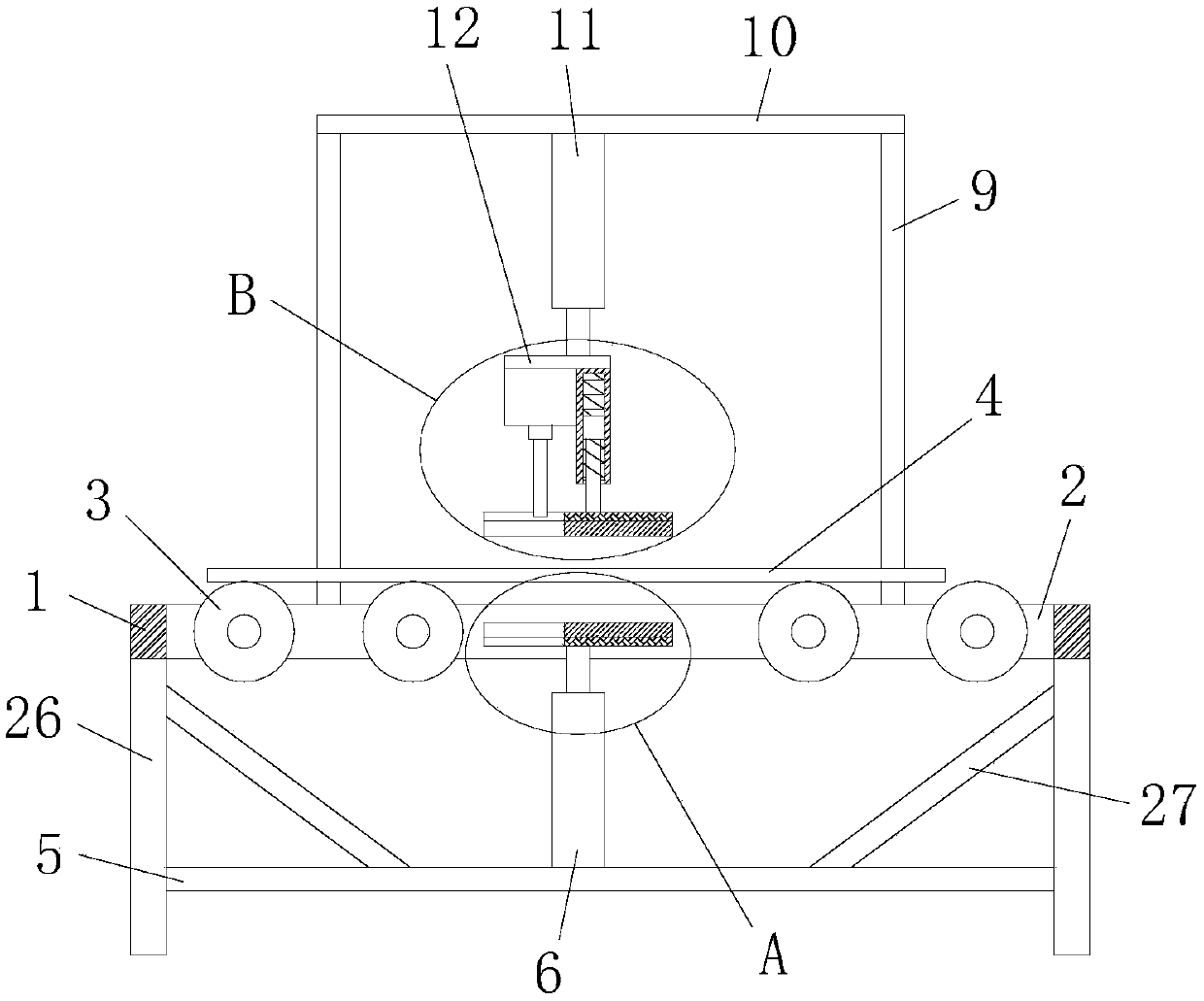 Drilling system of glass drilling machine