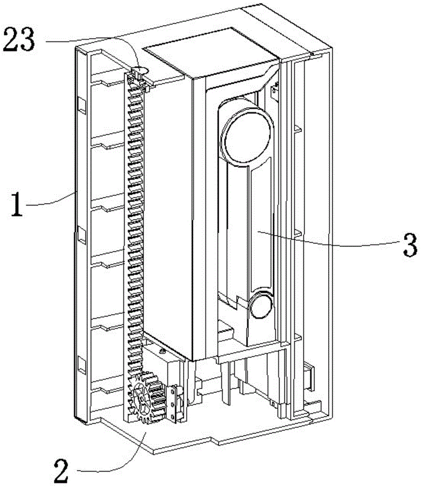 Liftable and shrinkable scanning device