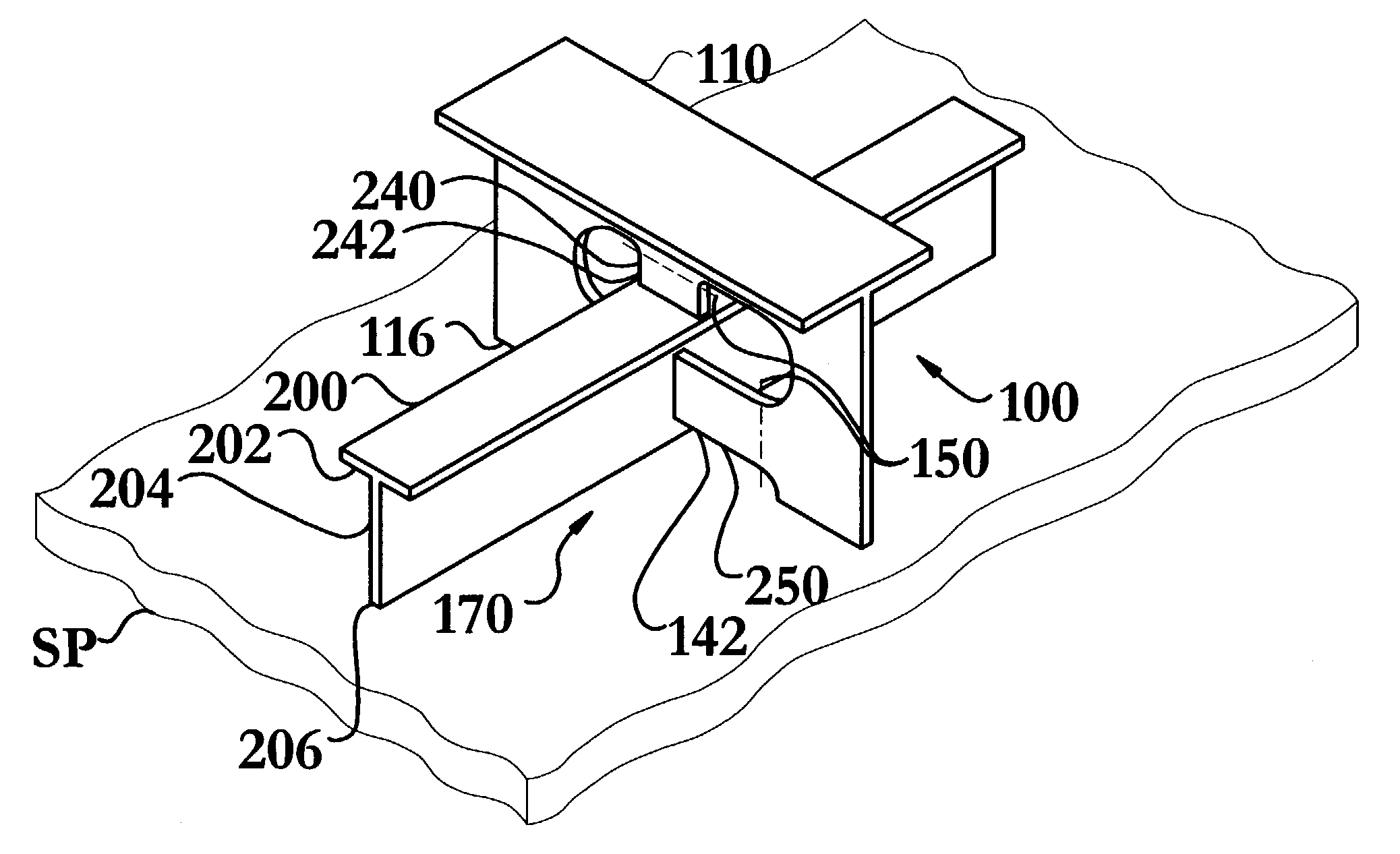 Intersecting structural member and a method for joining same