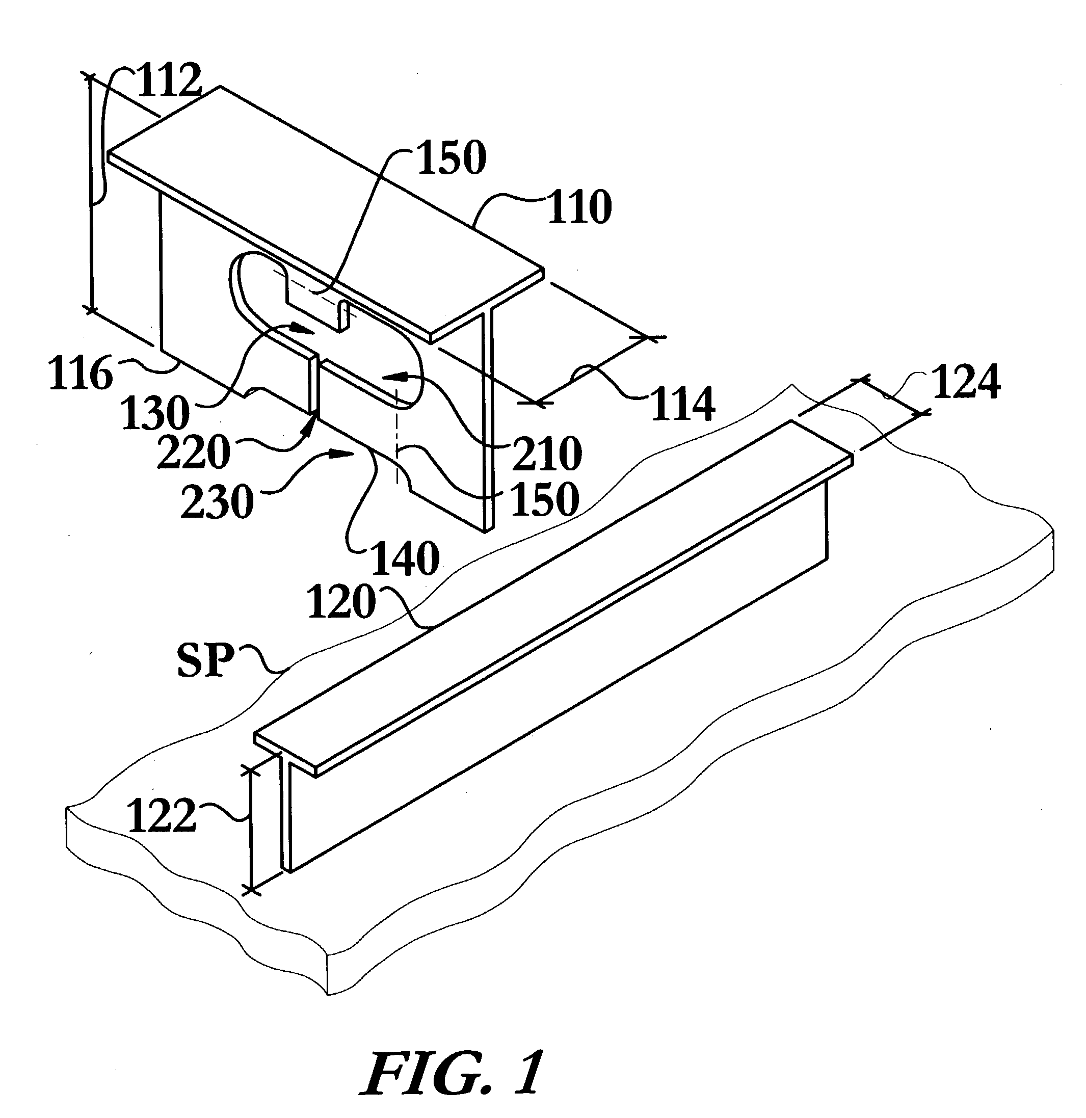 Intersecting structural member and a method for joining same