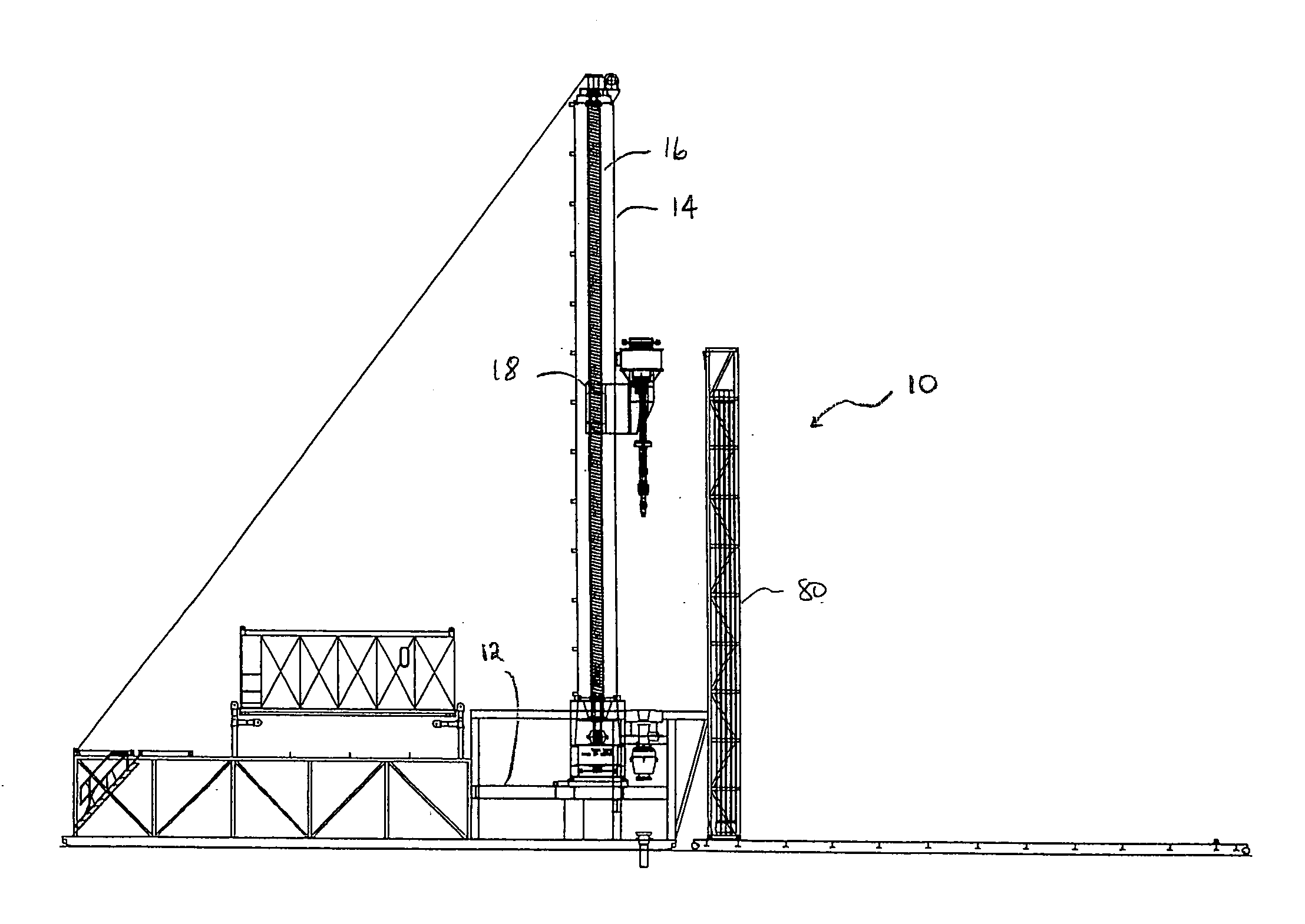 Worm and collar drive drill rig