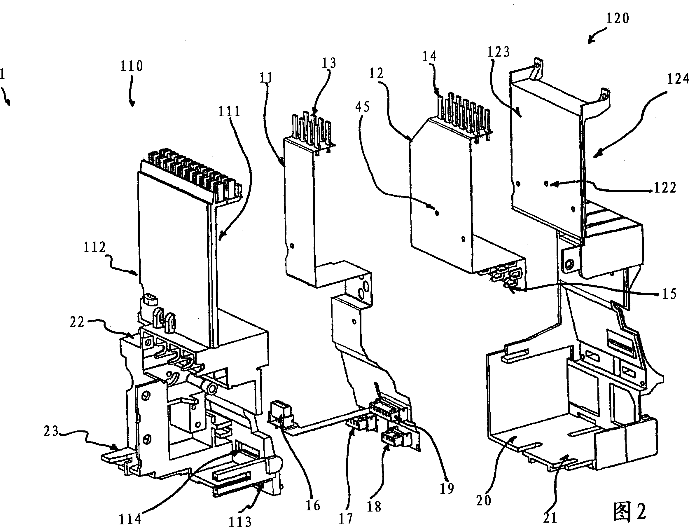 Device for housing and connection of accessories for switches