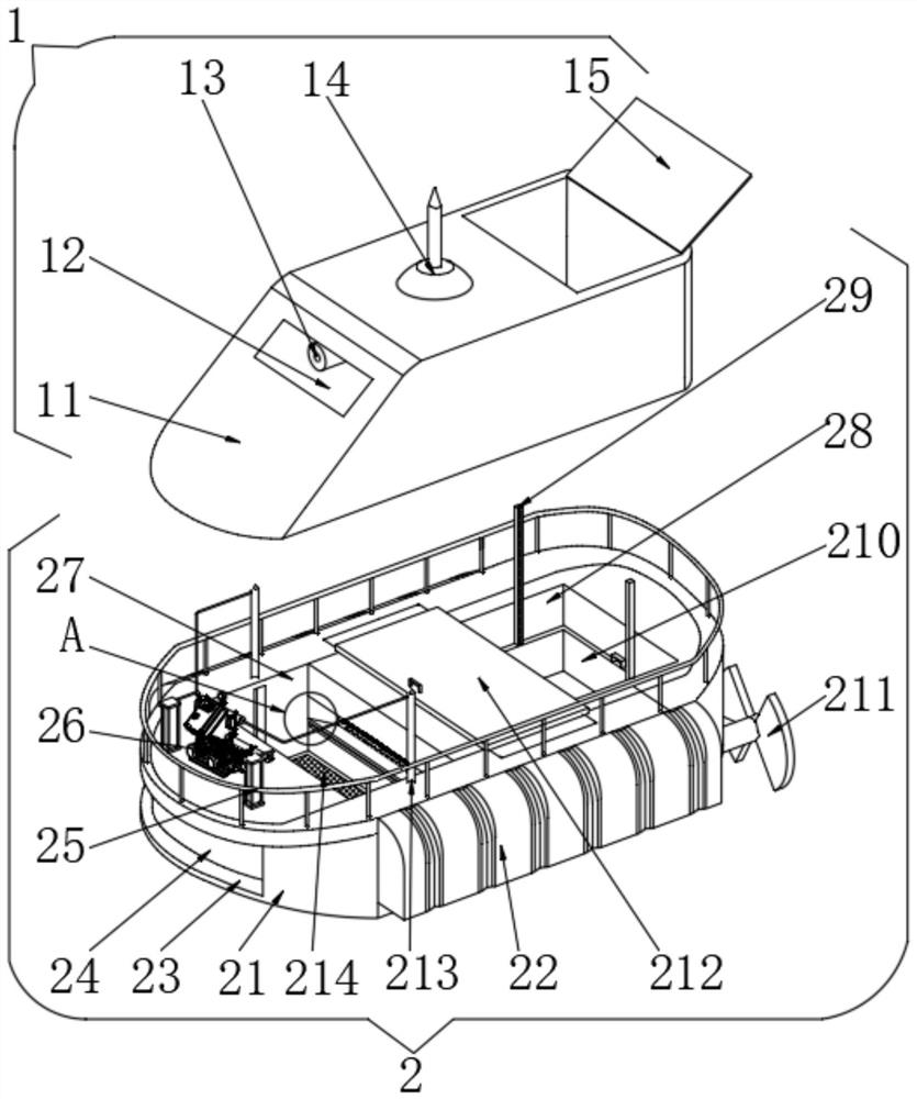 Environment-friendly water area floating garbage treatment process