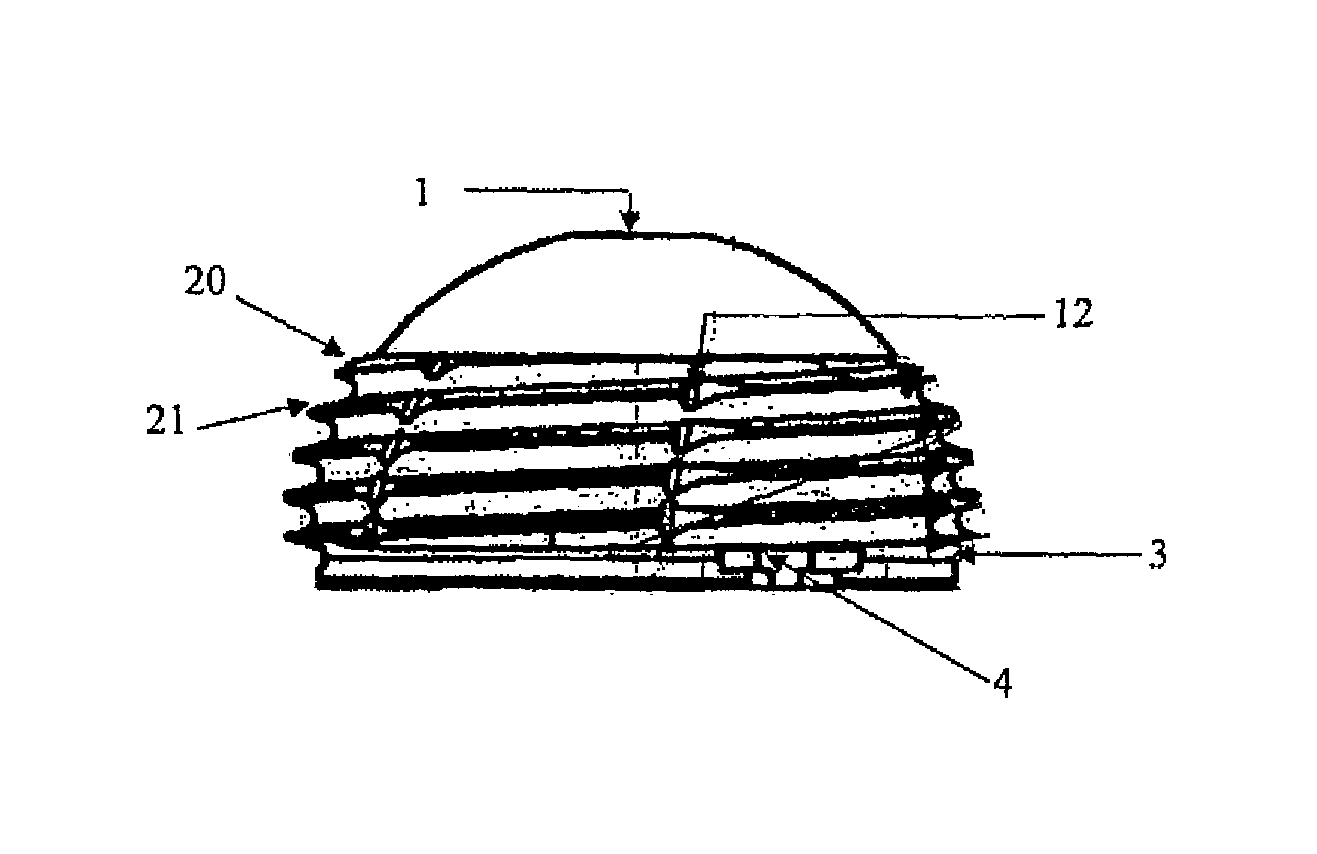 Cotyloid element of a hip prosthesis, and total hip prosthesis comprising same