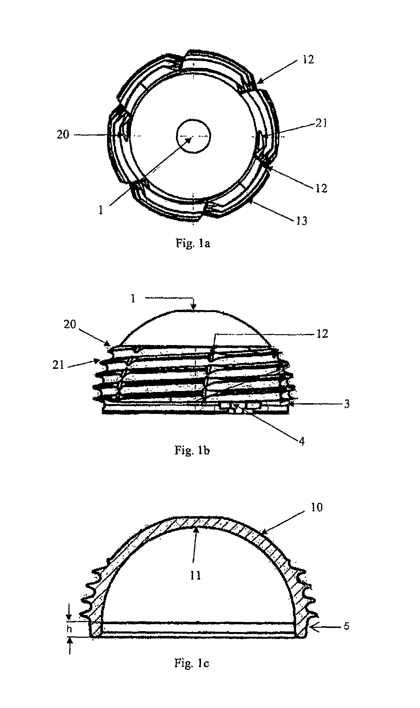 Cotyloid element of a hip prosthesis, and total hip prosthesis comprising same