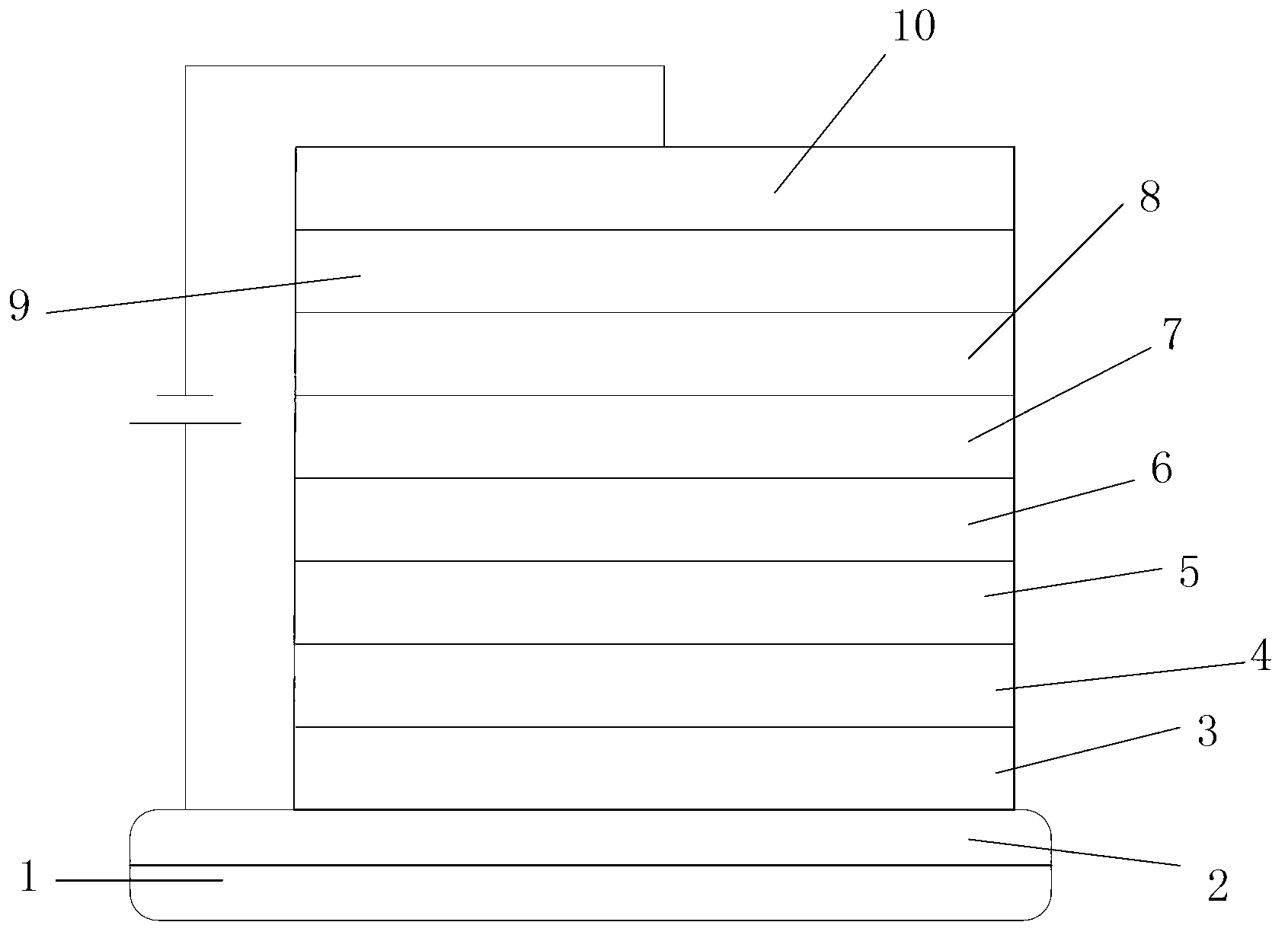 Red and green phosphorescent OLED device and manufacturing method thereof