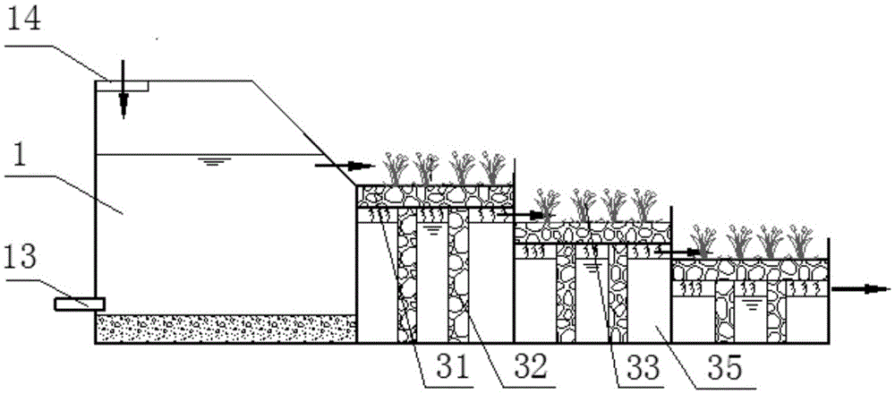 Environmental concrete purifying system for eutrophic water body