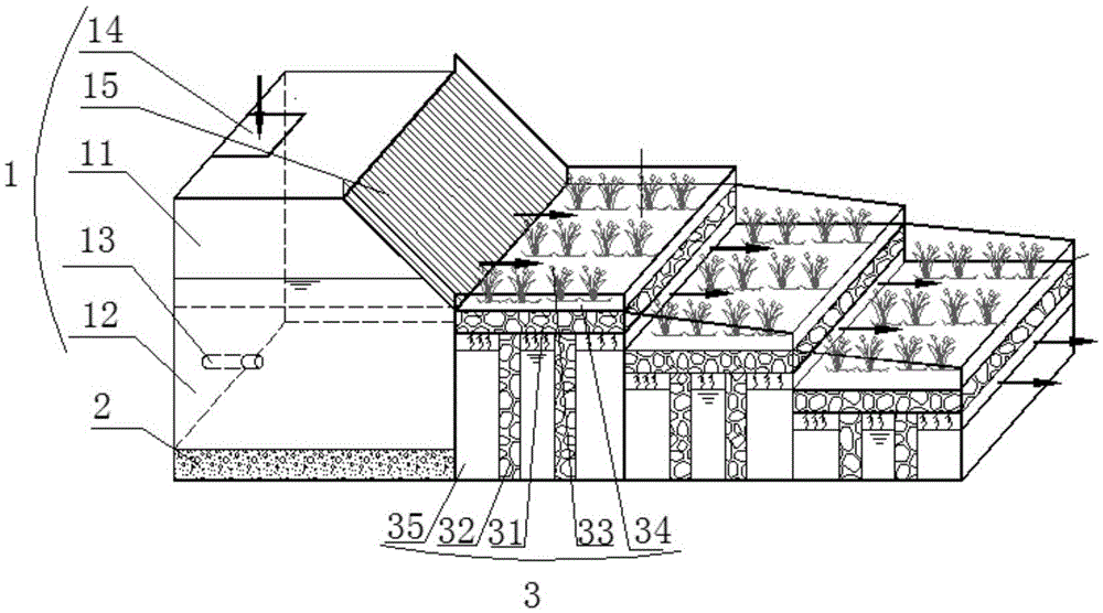 Environmental concrete purifying system for eutrophic water body