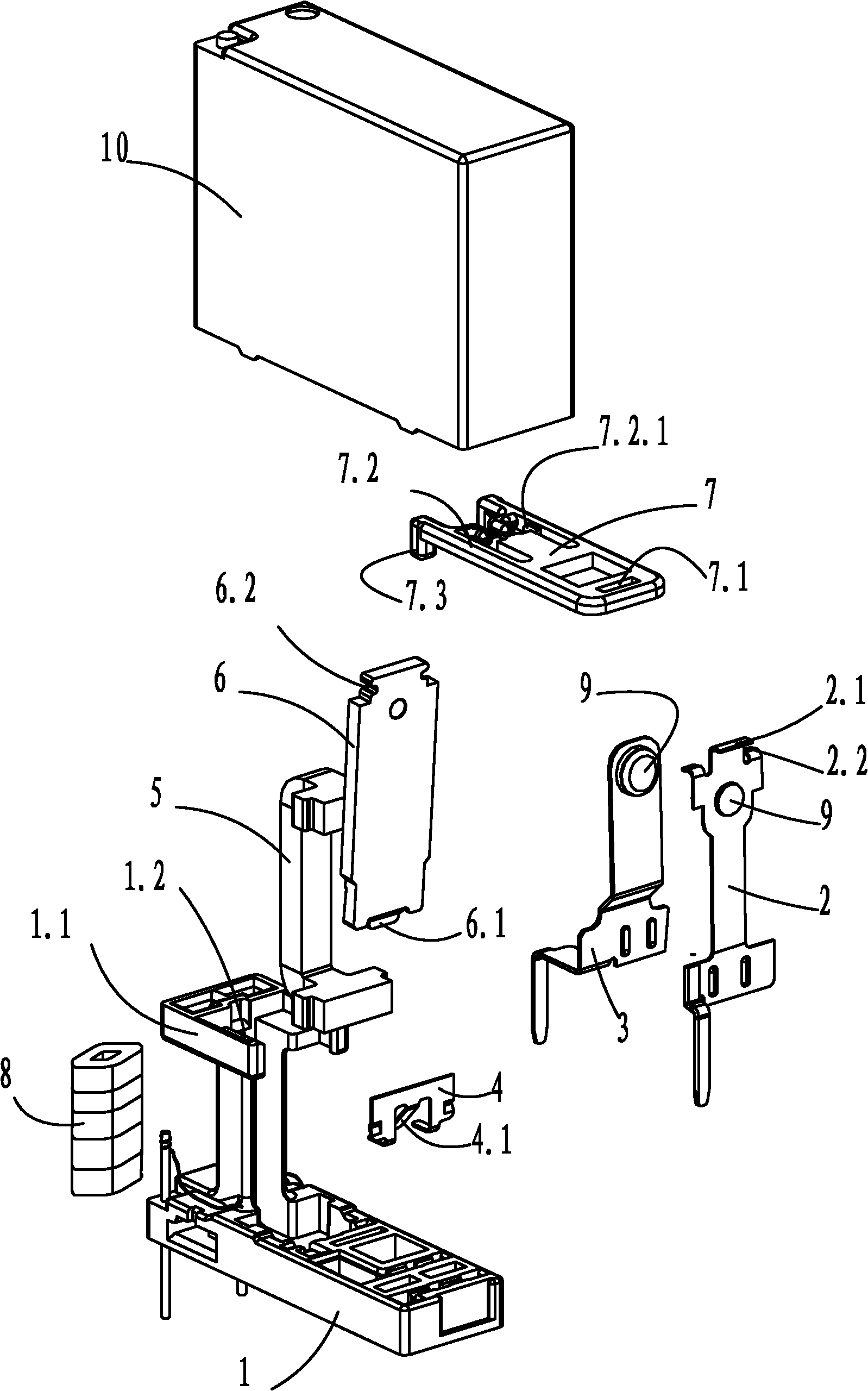 Electromagnetic relay with simple structure and strong shock resistance