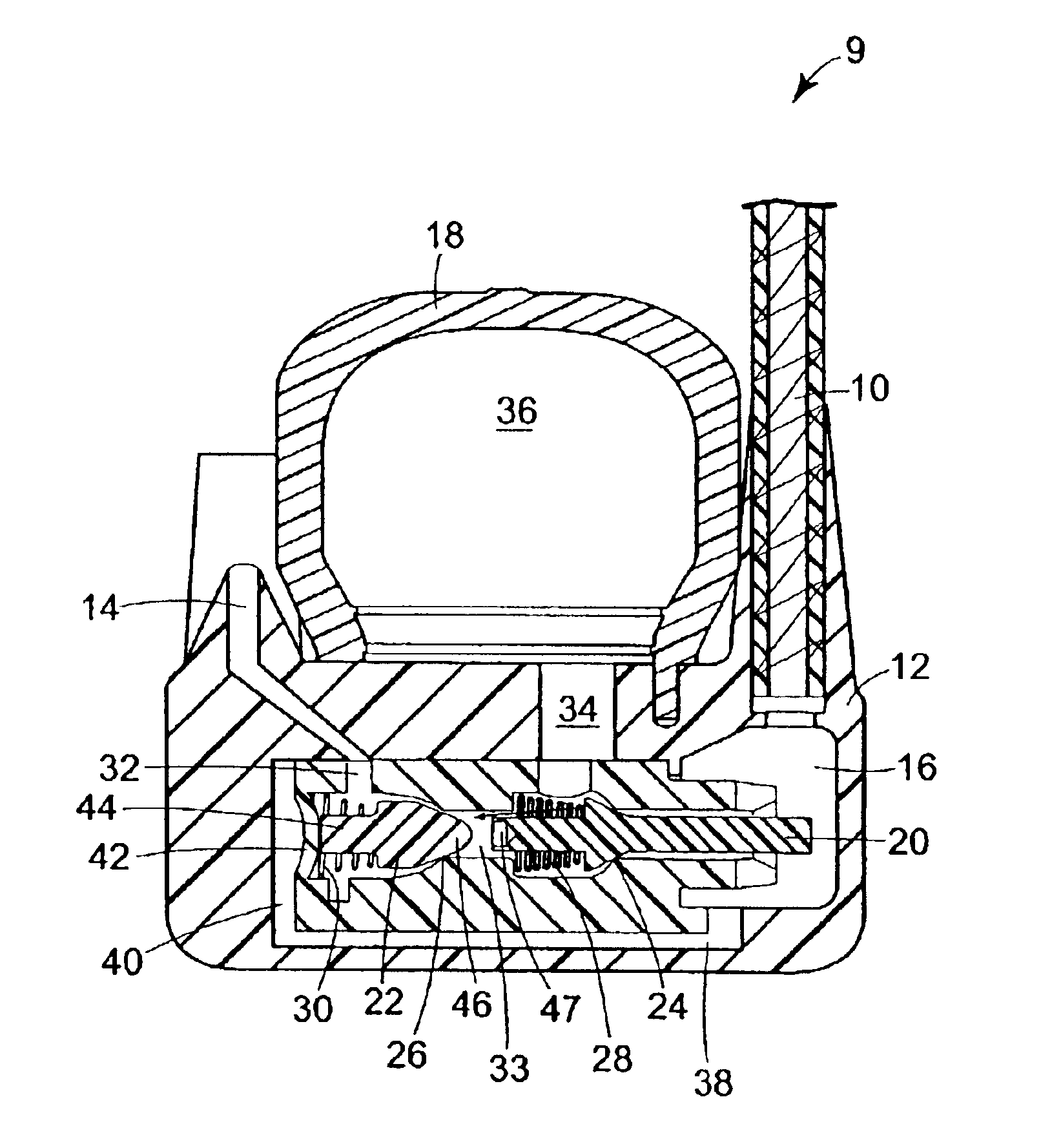 Spontaneous inflation inhibitor for inflatable prosthesis