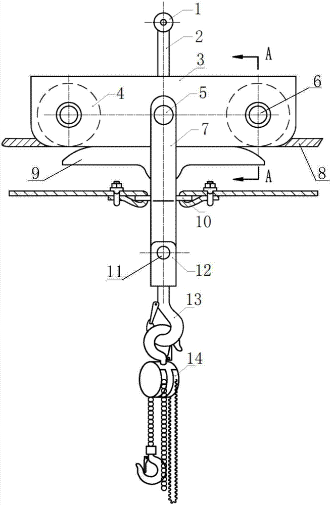 A boom-type y-shaped double-cable cable transport device