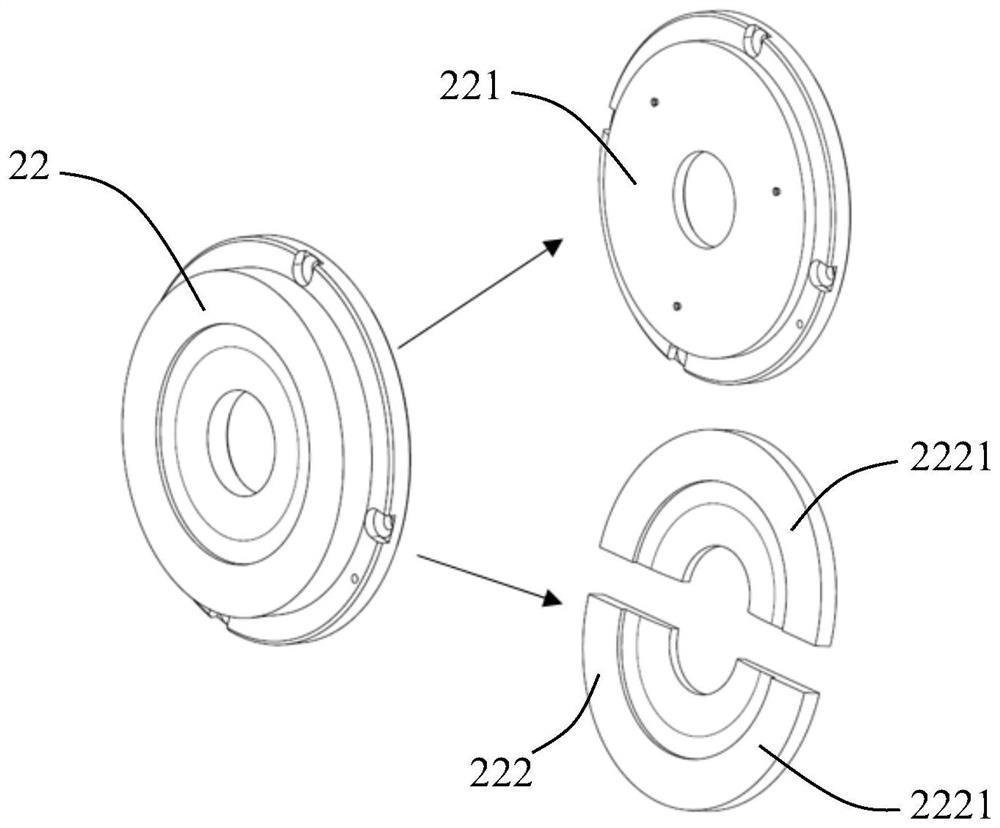 Bearing structure, electric air compressor, dynamic balancing method and assembling method