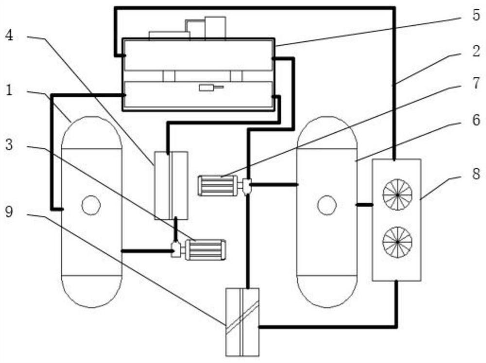 Two-way temperature control circulating liquid supply system of laboratory equipment and control method