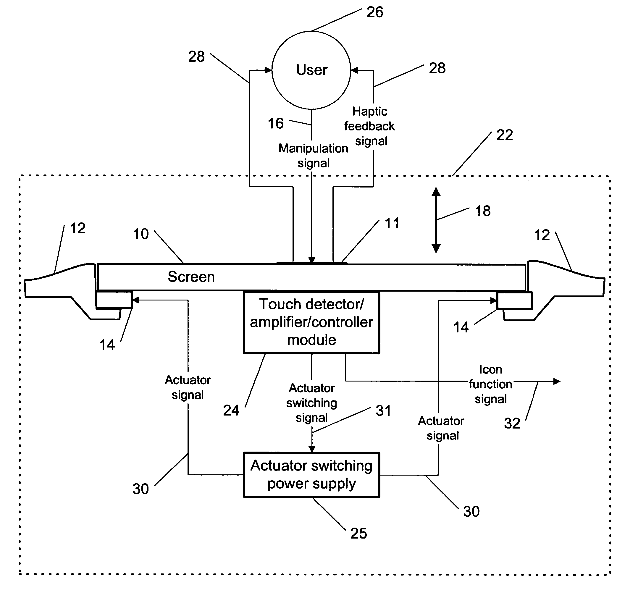 Electrostrictive polymer as a combined haptic-seal actuator