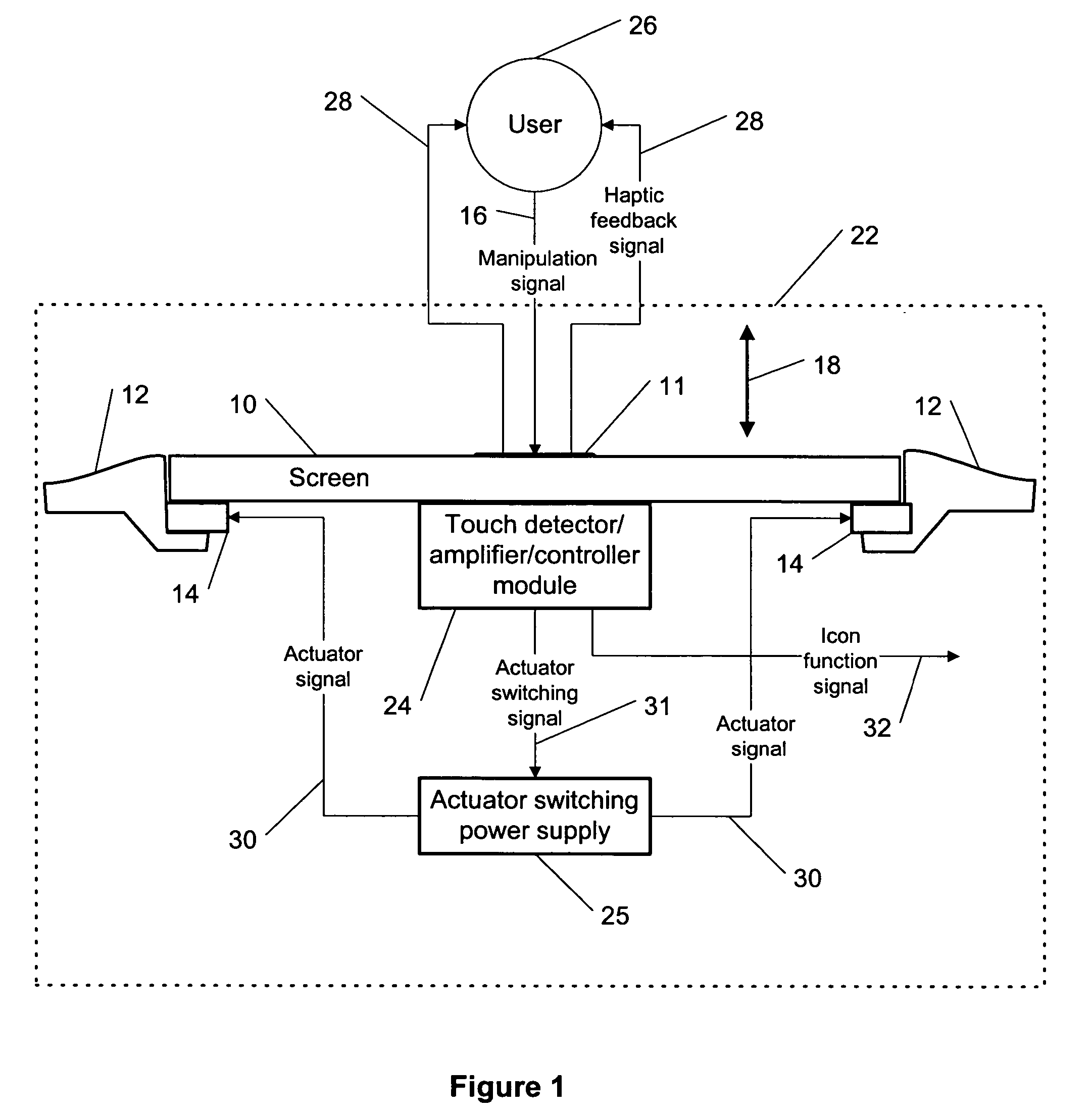 Electrostrictive polymer as a combined haptic-seal actuator