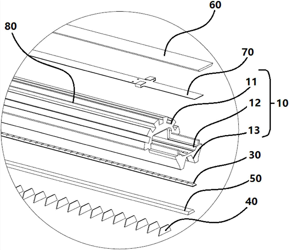 LED lamp with seamless spliced structure