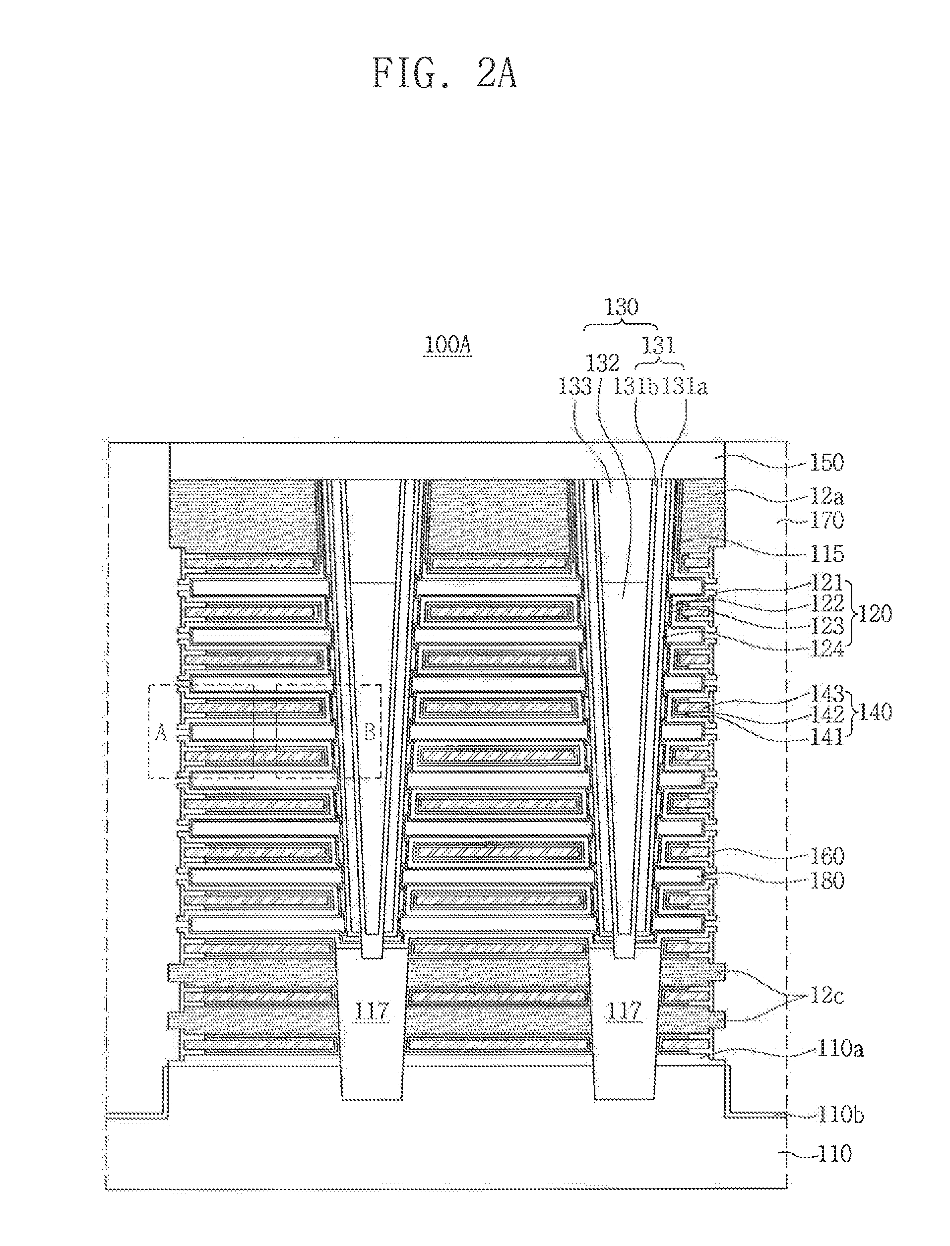 Semiconductor device having vertical channel and air gap, and method of manufacturing thereof