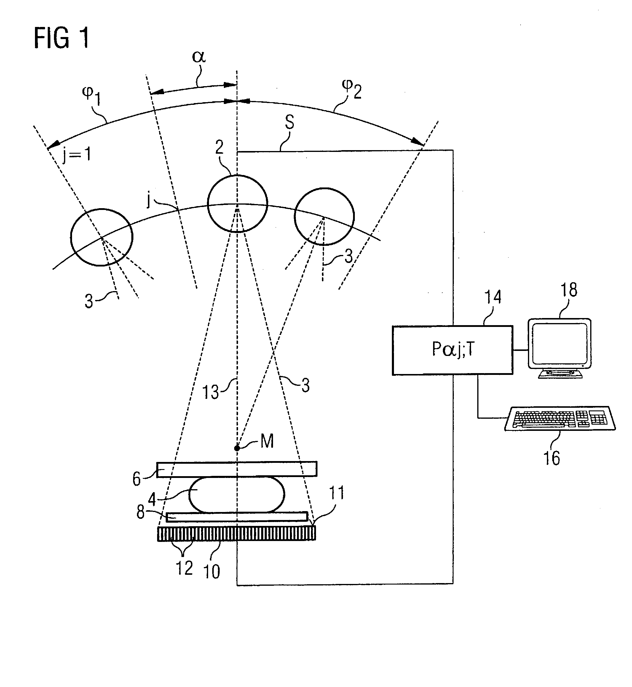 Tomographic image reconstruction method and apparatus using filtered back projection