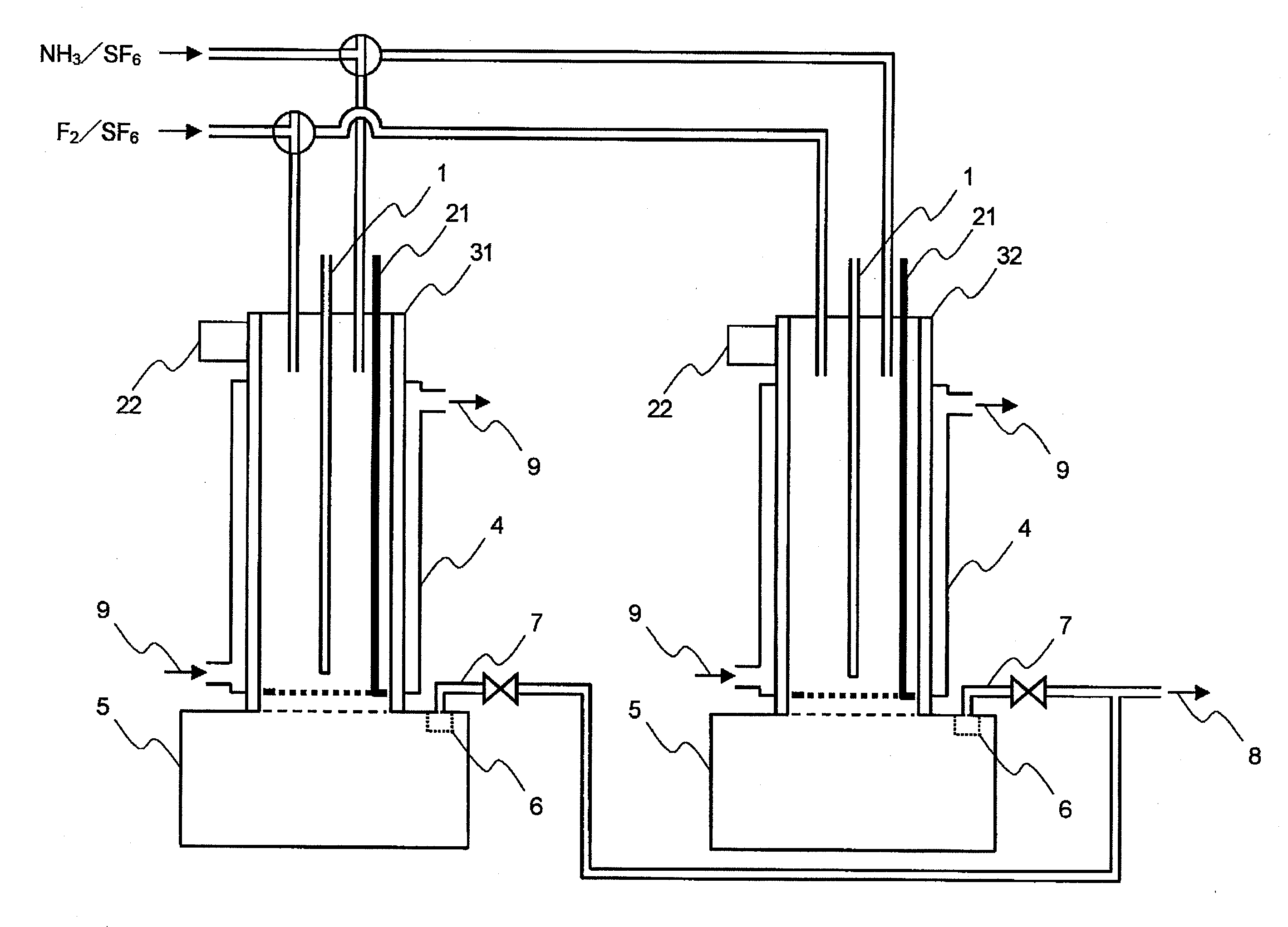 Method and apparatus for producing nitrogen trifluoride