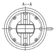 High-online diffusing pipe double rectangular flowmeter