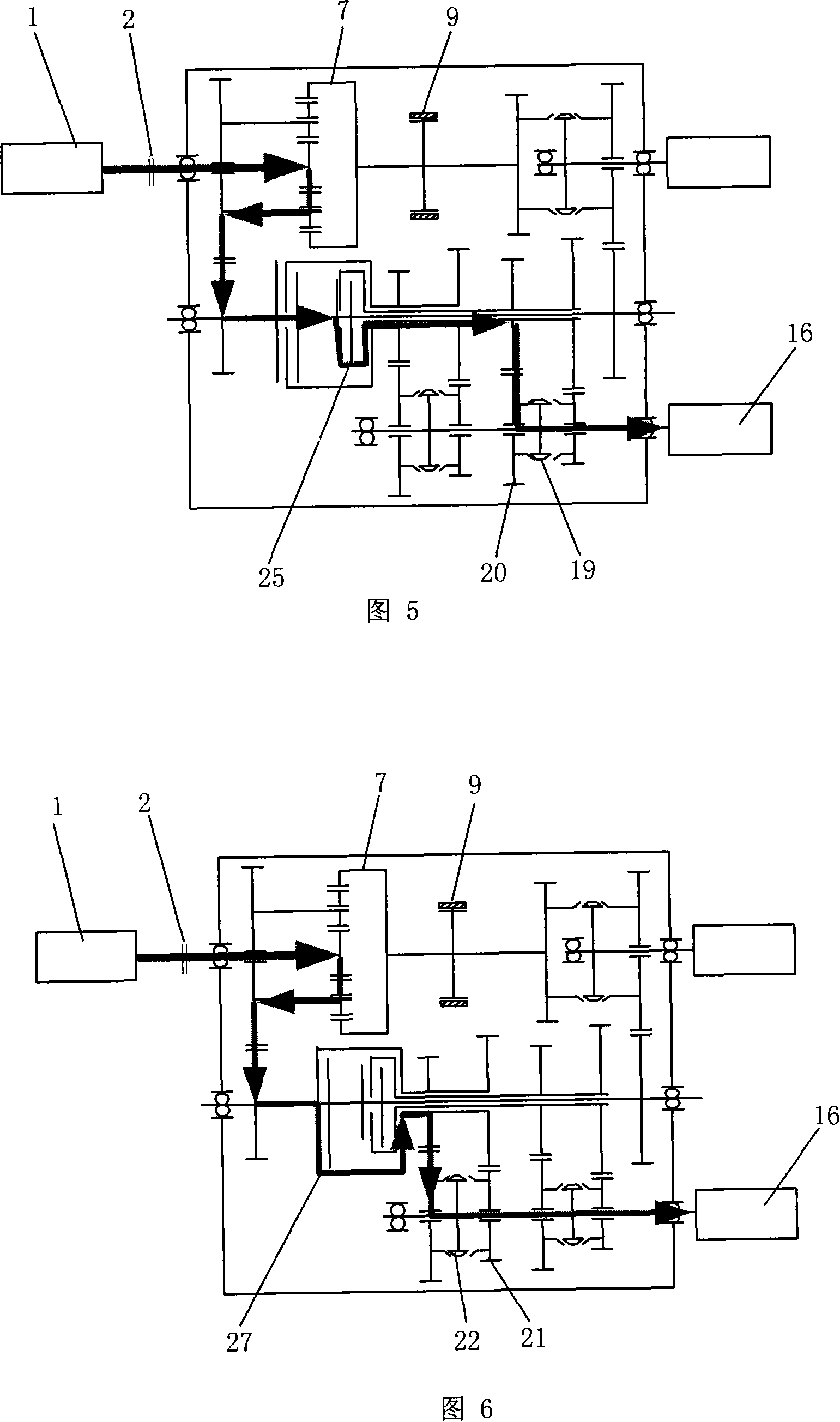 Hybrid power drive device based on double clutch automatic speed-changer