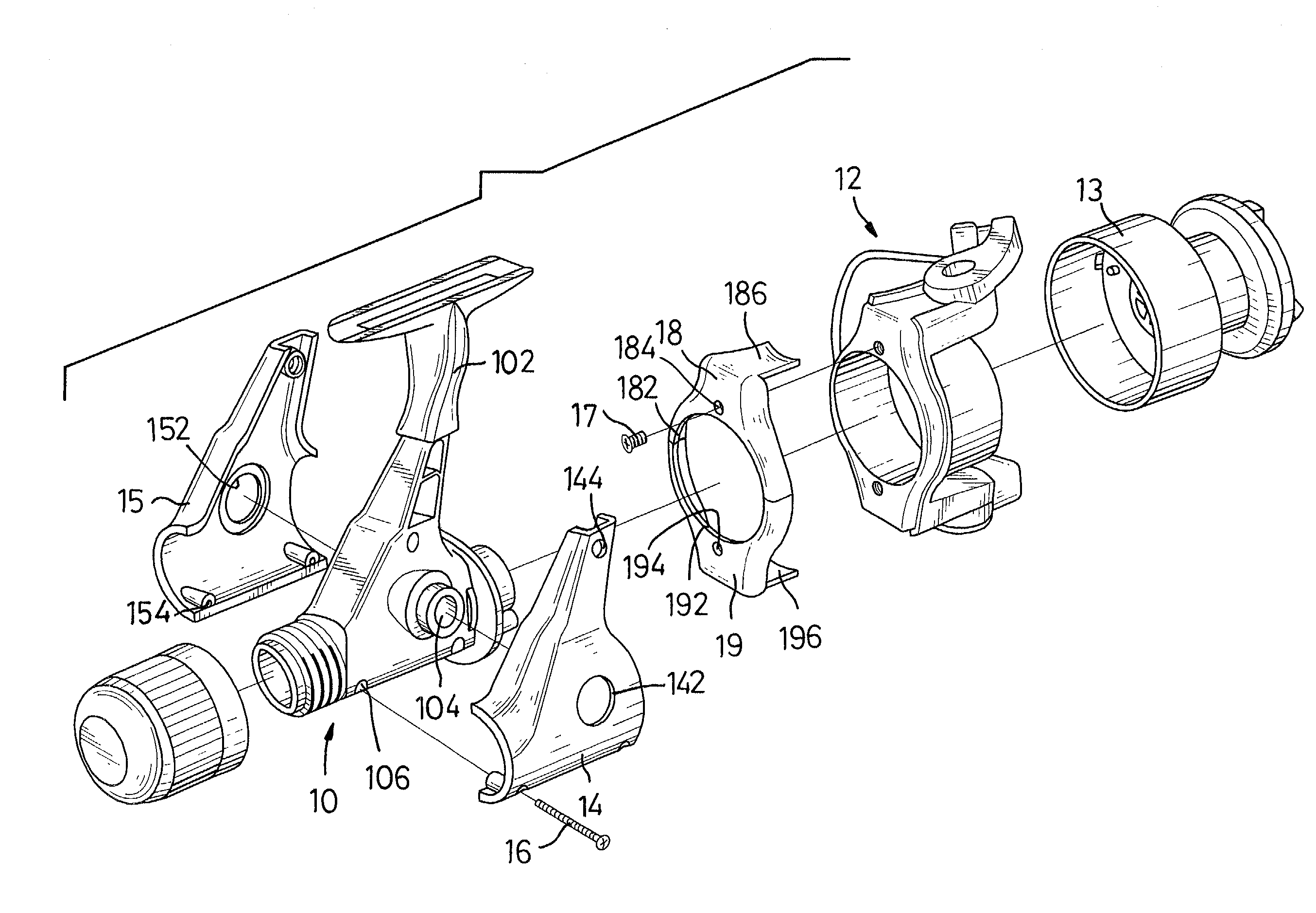 Fishing reel with a replaceable casing