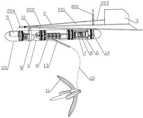 A low-power self-heave submersible buoy based on hang glider and its working method