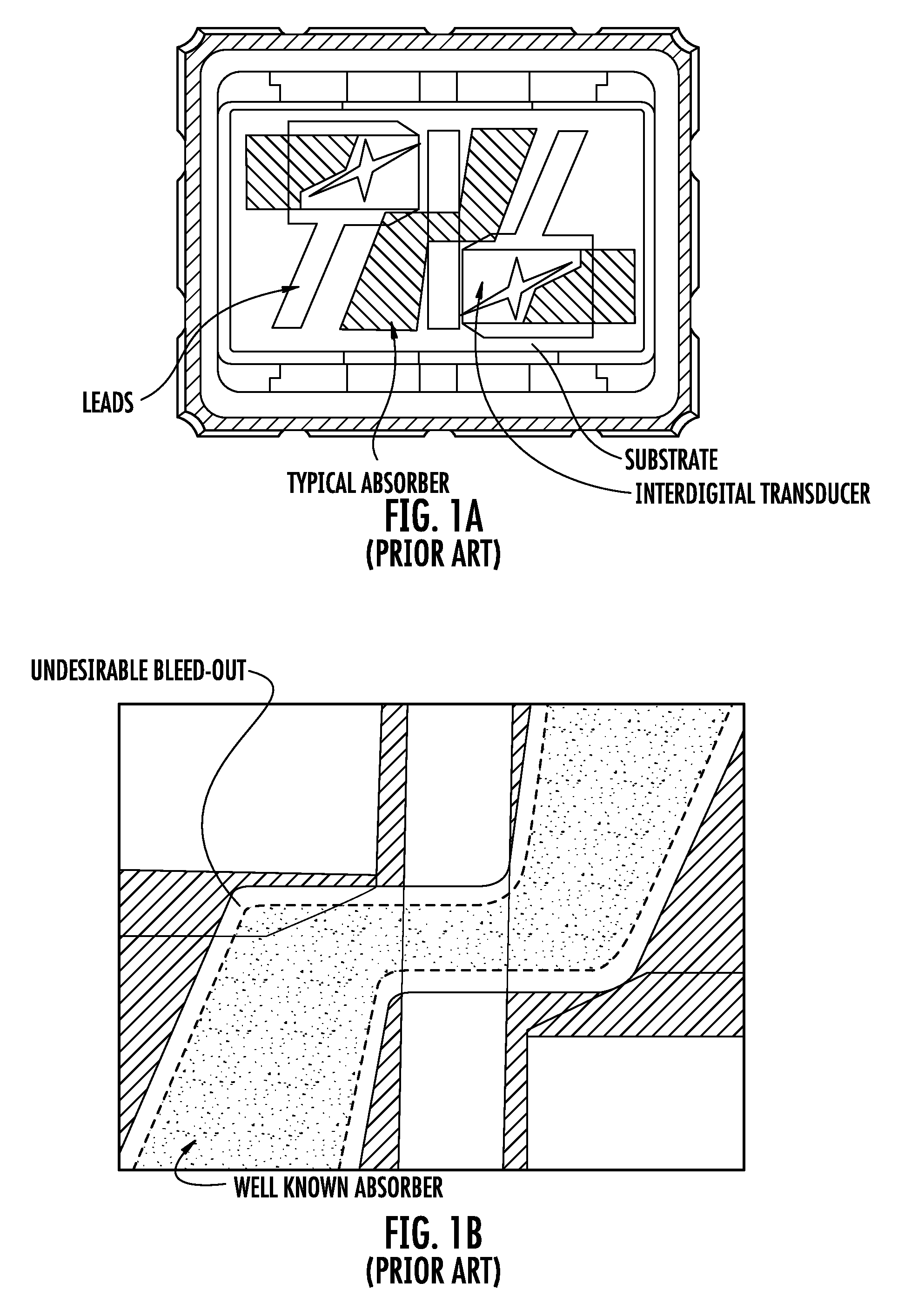 Acoustic wave filters using photo-definable epoxy for suppression of unwanted acoustic energy