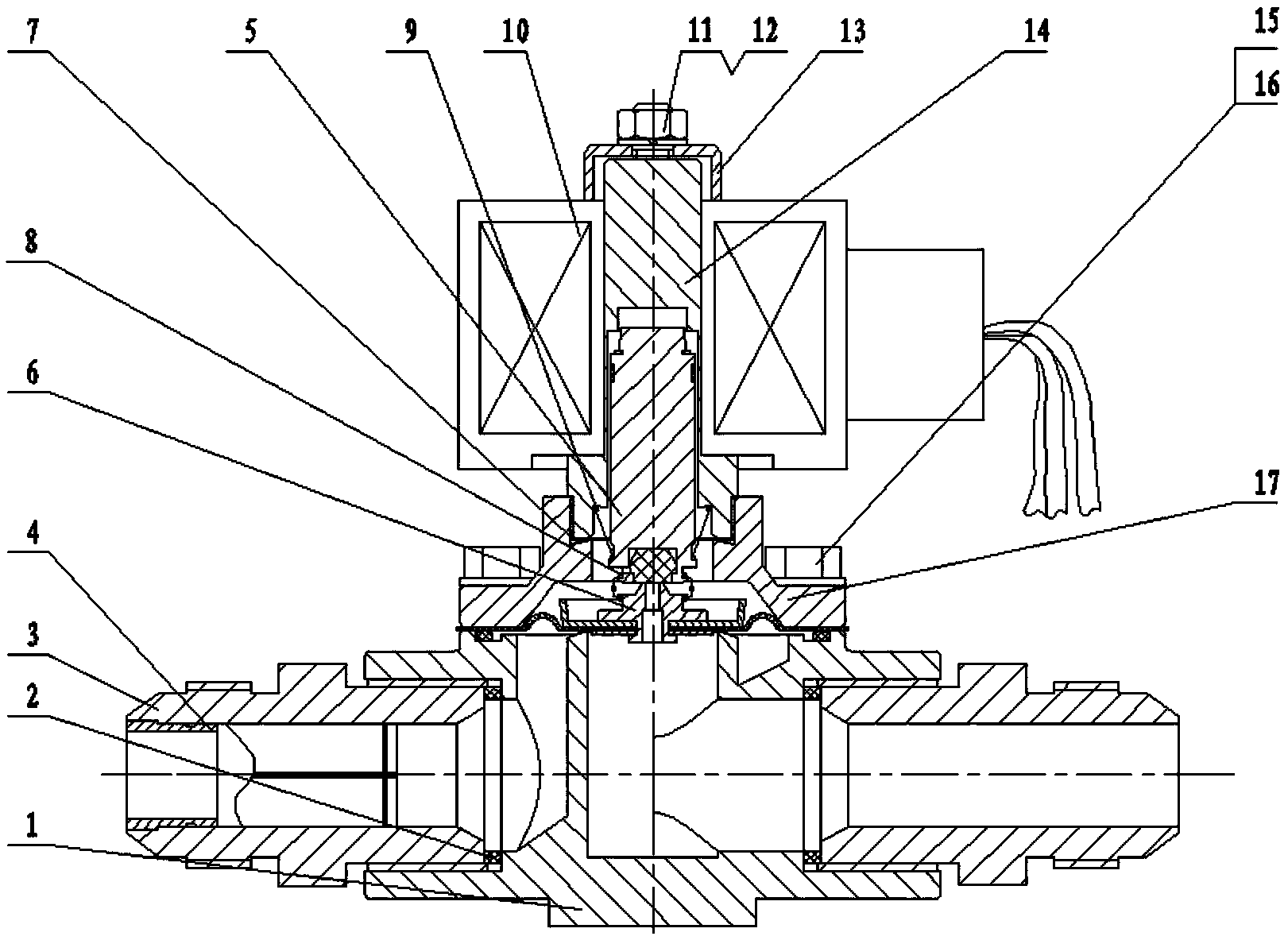 Natural gas solenoid valve