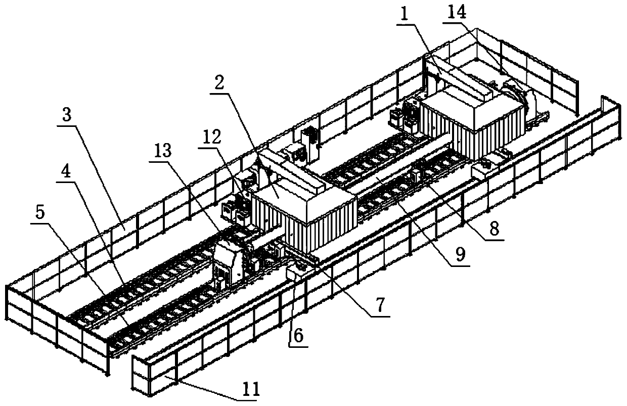 Drill rod welding robot production line