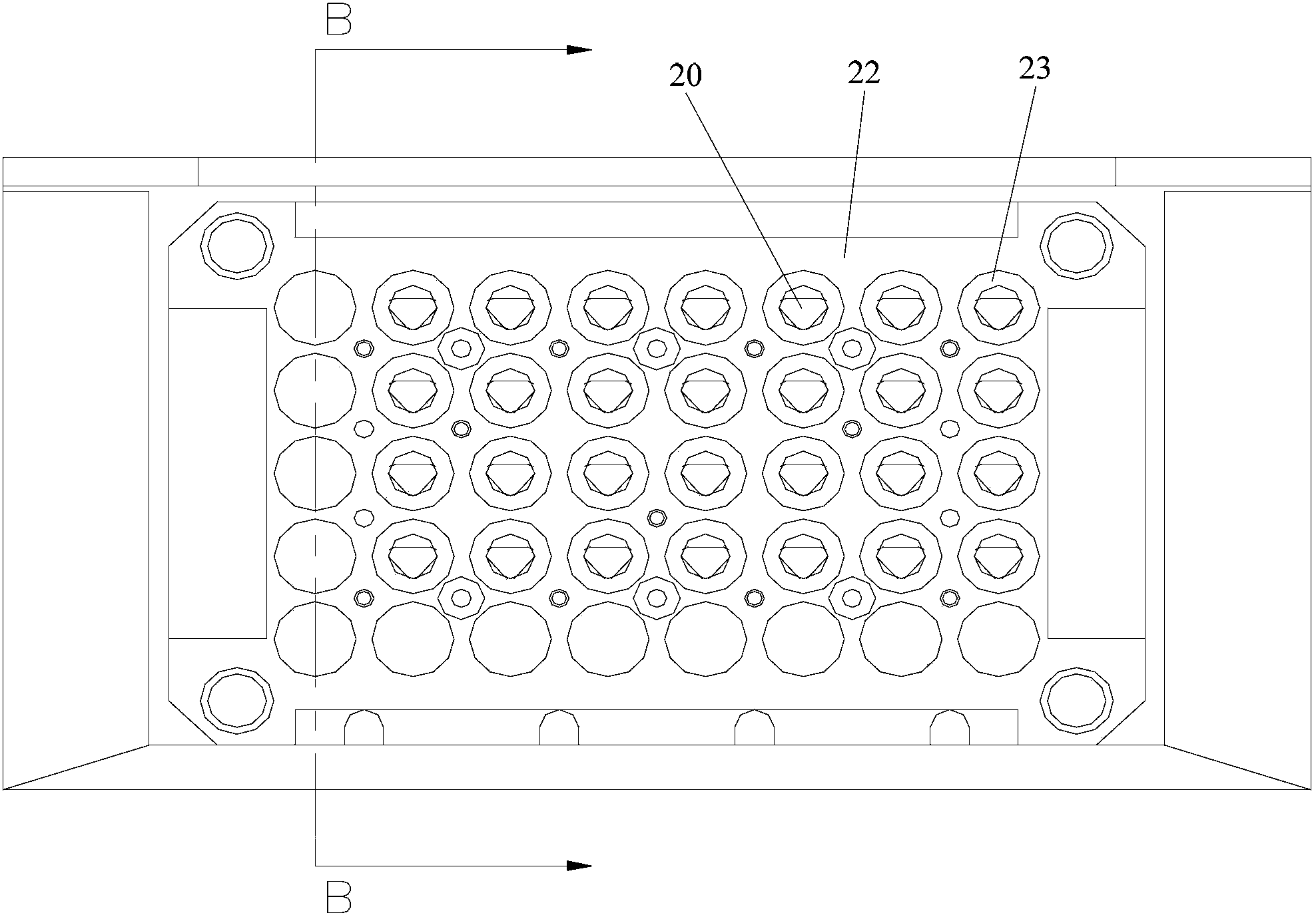 Fixing device of array laser device