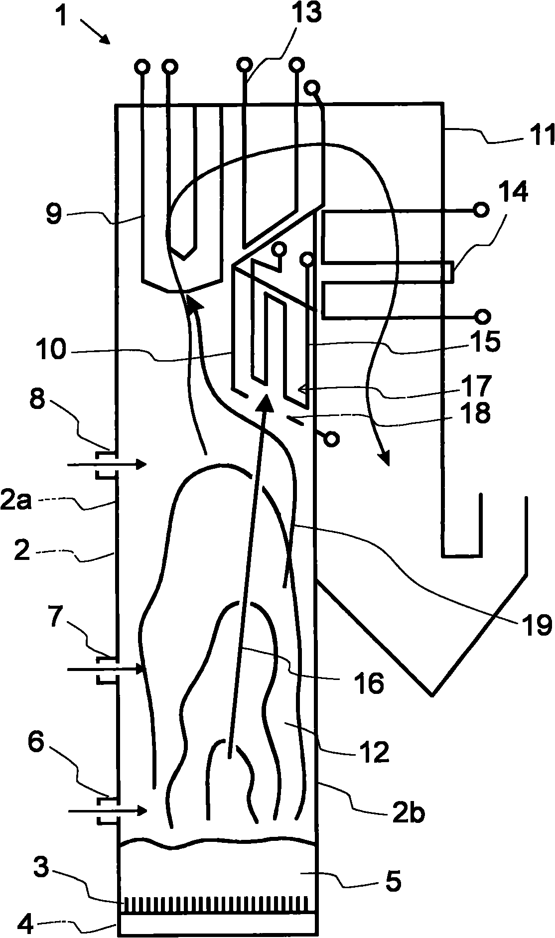 Boiler equipped with a superheater