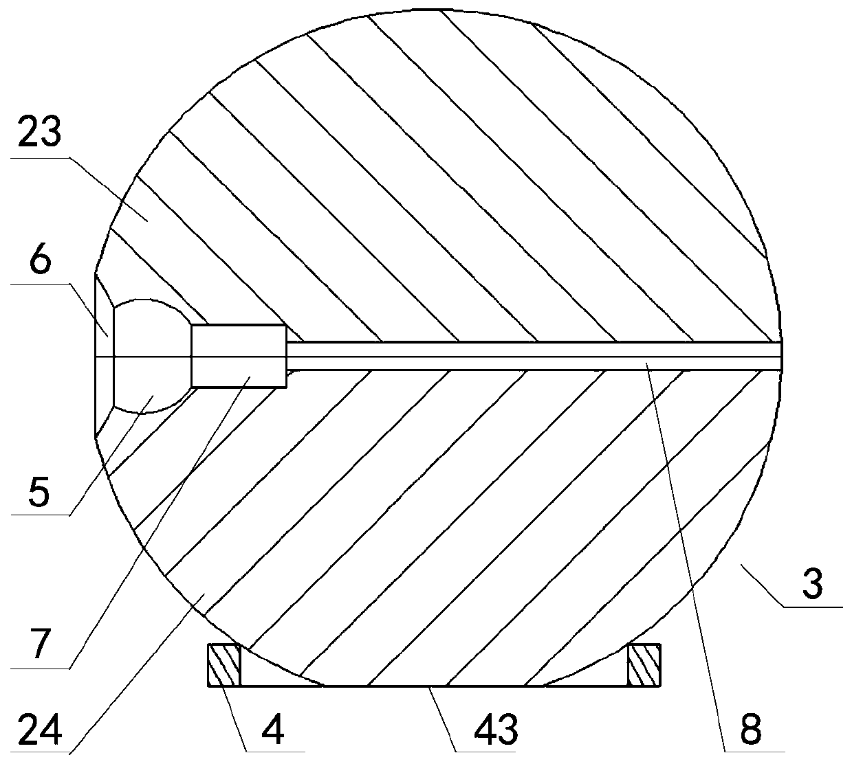 A simulation device for simulating the ray energy deposition of human eye lens