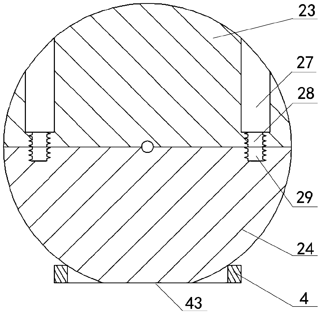 A simulation device for simulating the ray energy deposition of human eye lens