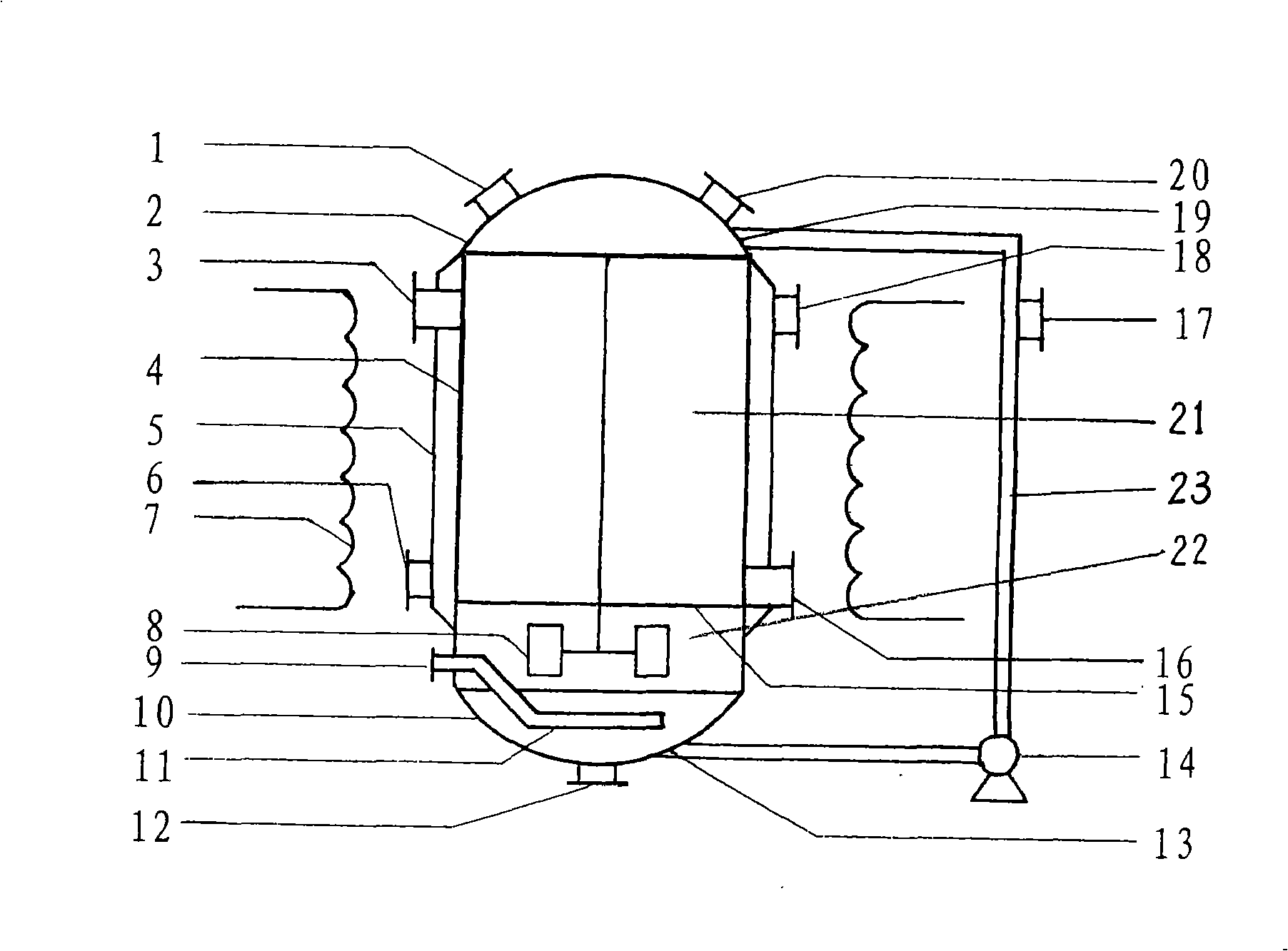 Biologic oxidation reactor for refractory auric sulfide ore