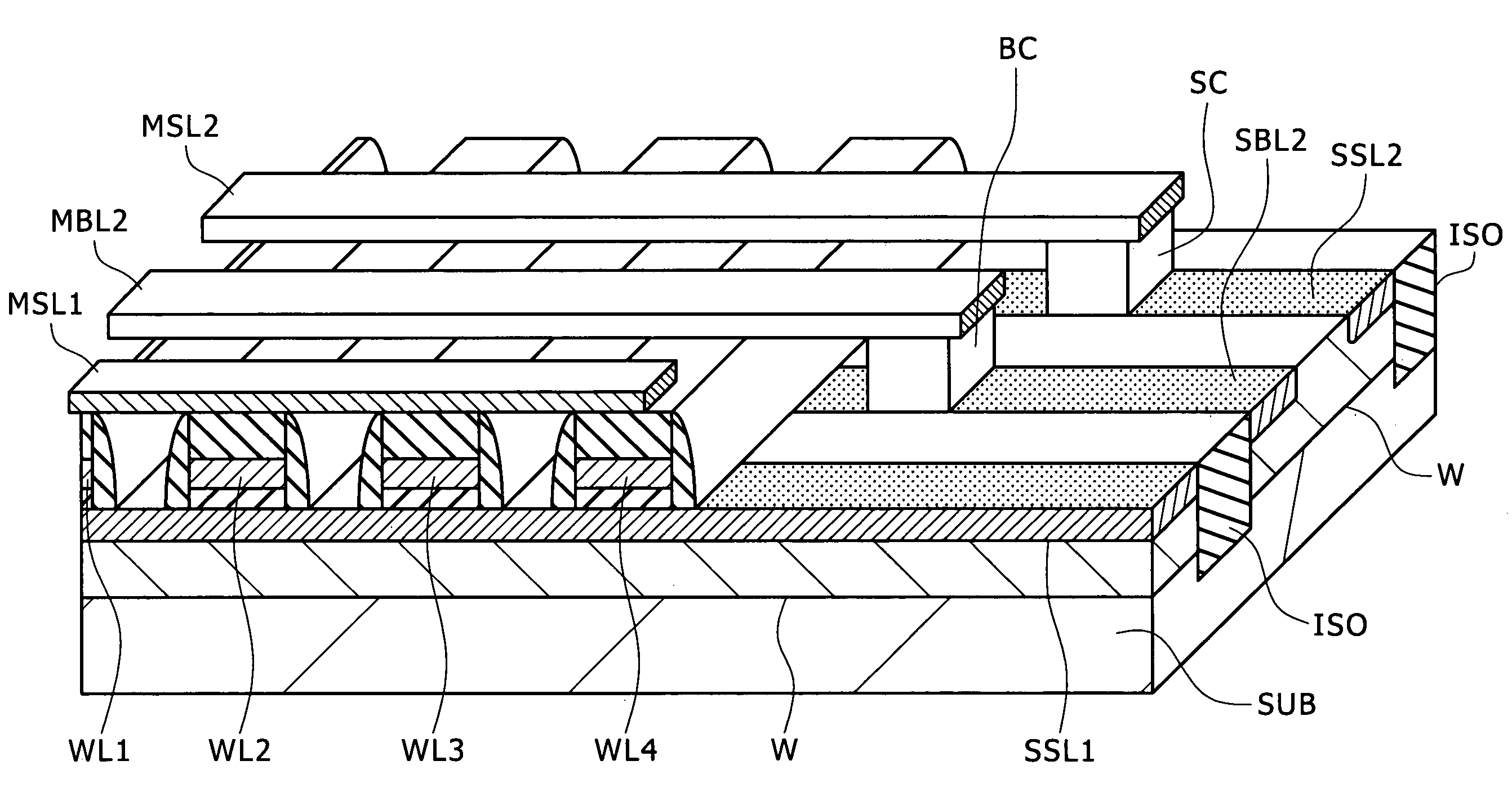 Nonvolatile semiconductor memory device and fabrication method therefor