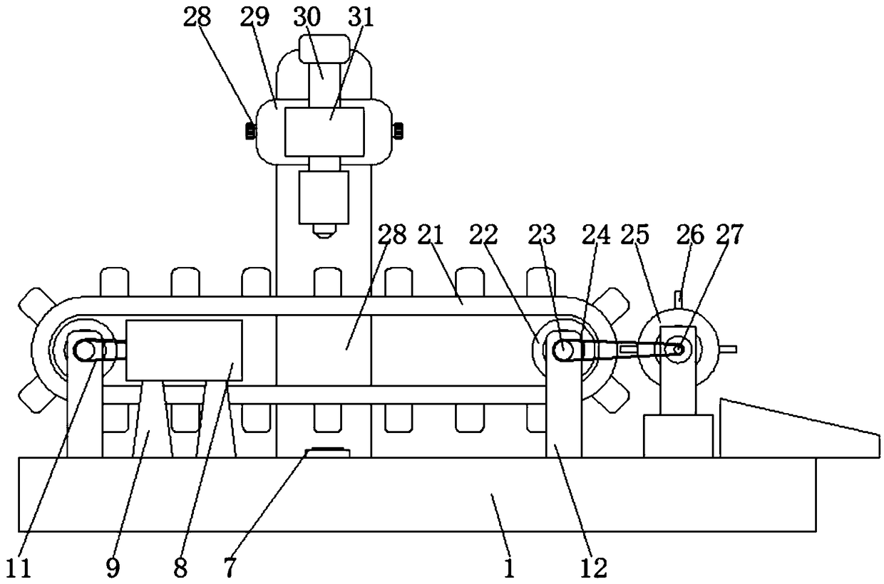 Test device for chip detection