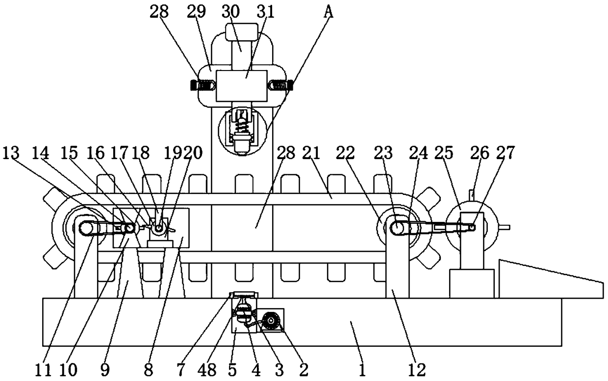 Test device for chip detection