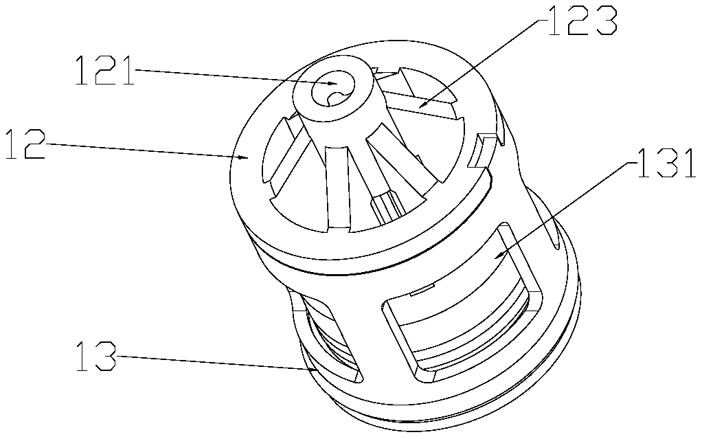 Flow-limiting non-return device with anti-siphon function